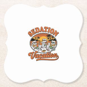 Sedierung Urlaub Retro Zahnmedizin Humor Shirt Des Untersetzer
