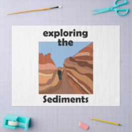 Sedimentgestein Erkundung der Sedimente Wanderer Seidenpapier