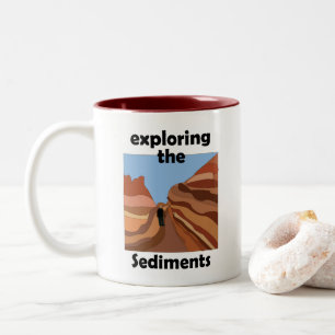 Sedimentgestein Erkundung der Sedimente Wanderer Zweifarbige Tasse