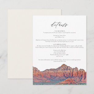 SEDONA Aquarelle Bohème Mariage Détails Carte