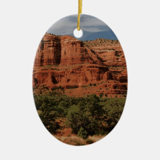 Sedona Arizona Butte-Felsen-Wüsten-Landschaft Keramikornament (Vorne)