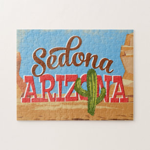 Sedona Arizona Cartoon Wüste Vintage Reisen