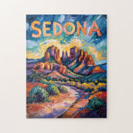 Sedona Arizona Cathedral Rock Van Gogh Vibrant Art