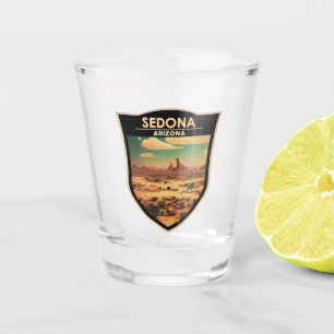 Sedona Arizona Highlights Abzeichen Schnapsglas