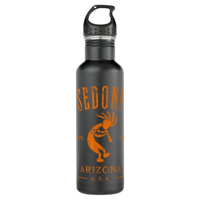 Sedona Arizona Kokopelli Souvenir Desig Edelstahlflasche (Vorderseite)