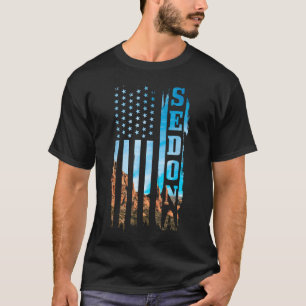Sedona Arizona Patriotische Amerikanische Flagge V T-Shirt