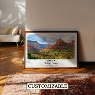 Sedona Arizona Poster, Aquarell, Maßgeschneidert Poster