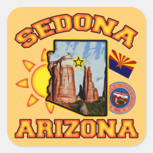 Sedona, Arizona Quadratischer Aufkleber