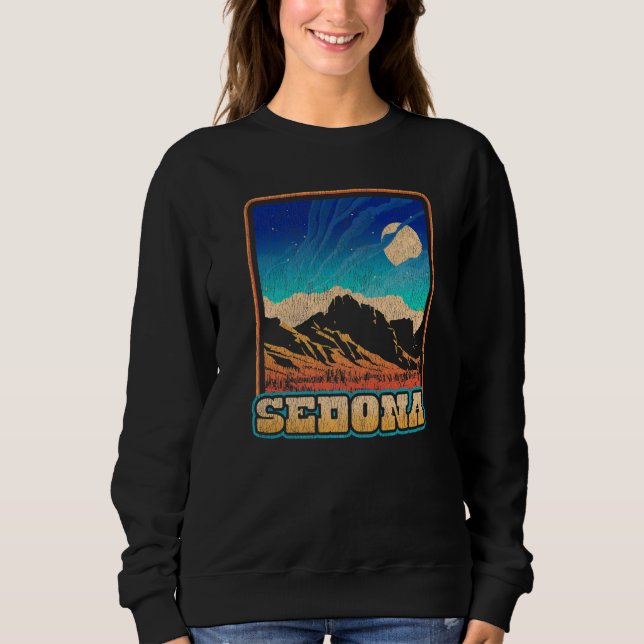 Sedona Arizona Red Rocks Distressed Vintage Eighti Sweatshirt (Vorderseite)