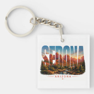 Sedona Arizona Reise Roter Fels Wüstenlandschaft Schlüsselanhänger