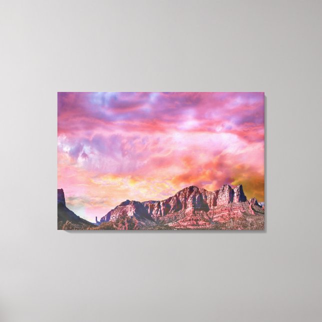 SEDONA ARIZONA Roter Rock Sunset Leinwanddruck (Vorderseite)