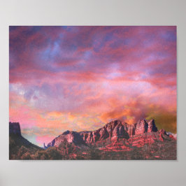 SEDONA ARIZONA Roter Rock Sunset Poster