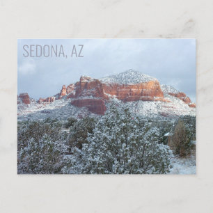 Sedona Arizona Schneebedeckt Winter Postkarte