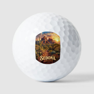 Sedona Arizona Sonnenuntergang Rote Felsen Wüsten Golfball