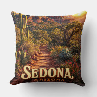 Sedona Arizona Sonnenuntergang Rote Felsen Wüsten Kissen
