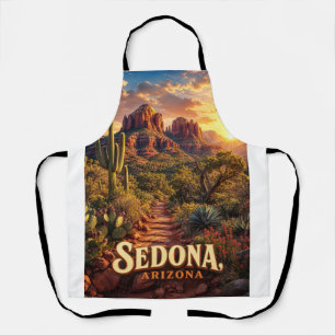 Sedona Arizona Sonnenuntergang Rote Felsen Wüsten Schürze