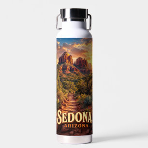 Sedona Arizona Sonnenuntergang Rote Felsen Wüsten Trinkflasche