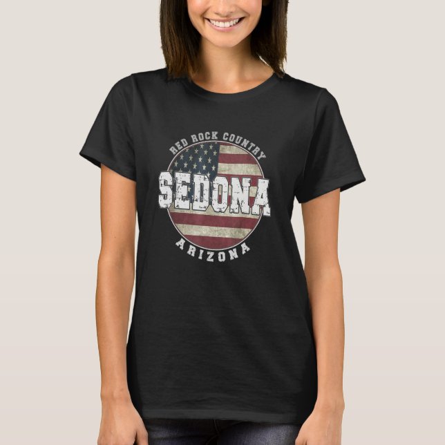 Sedona Arizona Vintage American flag T-Shirt (Vorderseite)