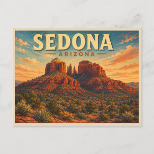Sedona Arizona Vintage Reise Postkarte