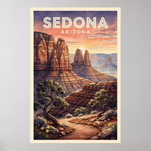 Sedona Arizona Vintage Reiseplakat Poster