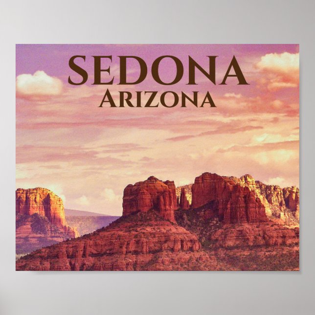 Sedona Arizona Wüste Foto Landschaft Poster (Vorne)