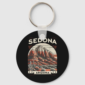Sedona Az Hiking Outdoors Mountain Sedona Usa Retr Schlüsselanhänger