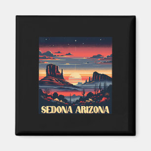 Sedona Az Wandern Outdoor Berg Sedona USA Retro Magnet