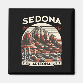 Sedona Az Wandern Outdoor Berg Sedona USA Retro Magnet