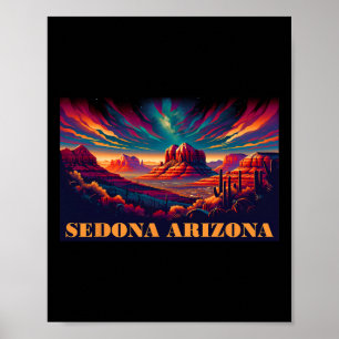 Sedona Az Wandern Outdoor Berg Sedona USA Retro Poster