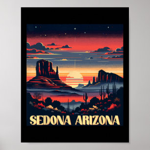 Sedona Az Wandern Outdoor Berg Sedona USA Retro Poster