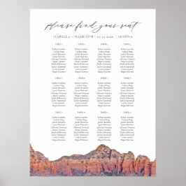 SEDONA-bemalt Skyline-Hochzeitstabelle Poster