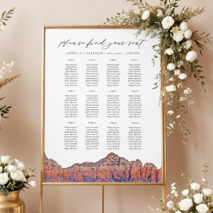 SEDONA-bemalt Skyline-Hochzeitstabelle Poster