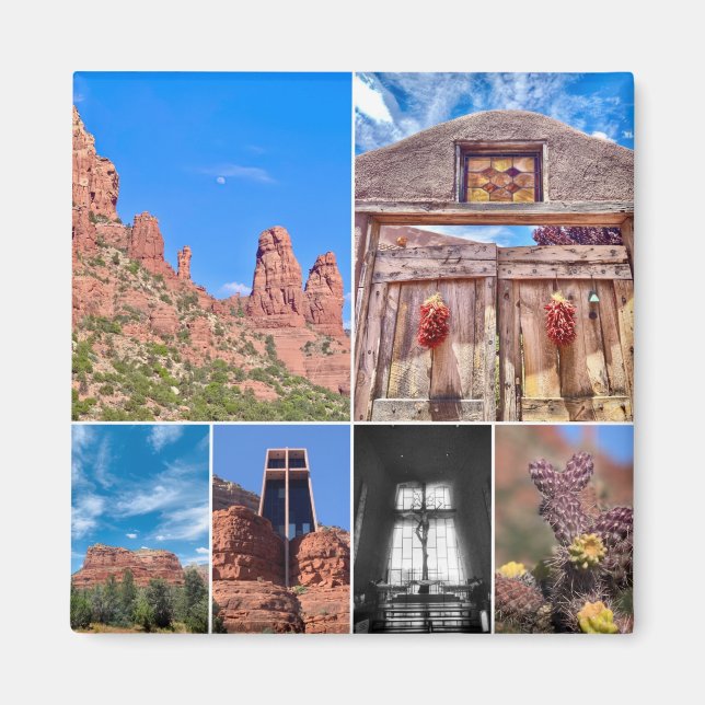 Sedona Cactus Desert Scenes Magnet (Devant)