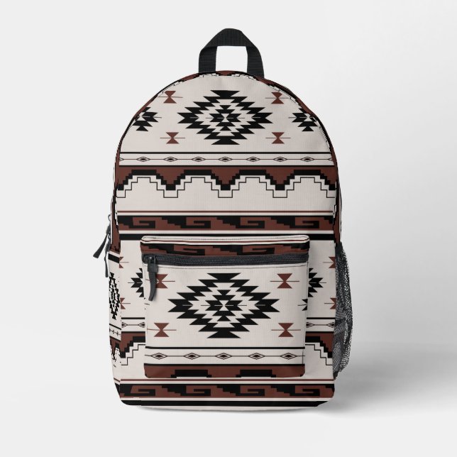Sedona Earth Tone Boho Bedruckter Rucksack (Vorderseite)