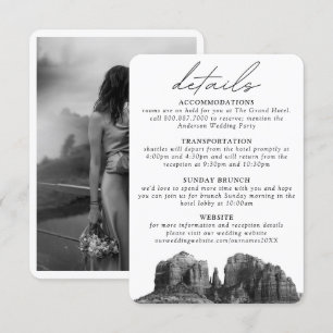 Sedona-Eintrittskarte für die Hochzeitssachen Begleitkarte