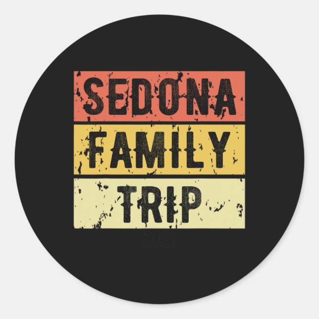 Sedona Familienausflug 2021 Fun Matching Arizona V Runder Aufkleber (Vorderseite)