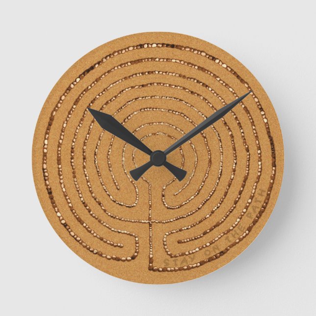 Sedona Film-Labyrinth-Uhr Runde Wanduhr (Vorderseite)