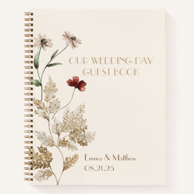 Sedona Garden Wedding Day Gästebuch Notizbuch (Vorderseite)