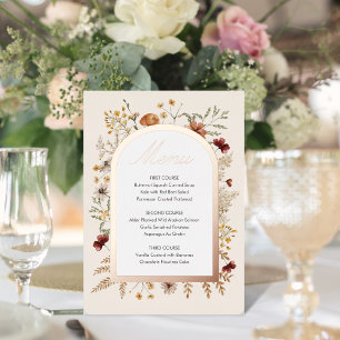 Sedona Garden Wedding Foil Menü Folieneinladung