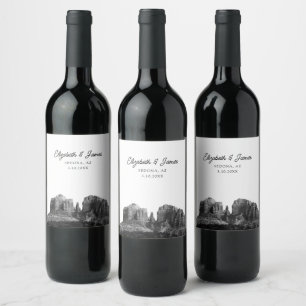 Sedona Gastgeschenk Hochzeit Arizona Personalisier Weinetikett