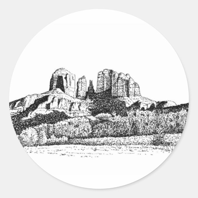 Sedona Runder Aufkleber (Vorderseite)