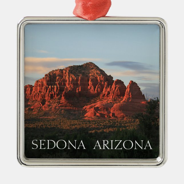 Sedona Sunset Silbernes Ornament (Vorne)
