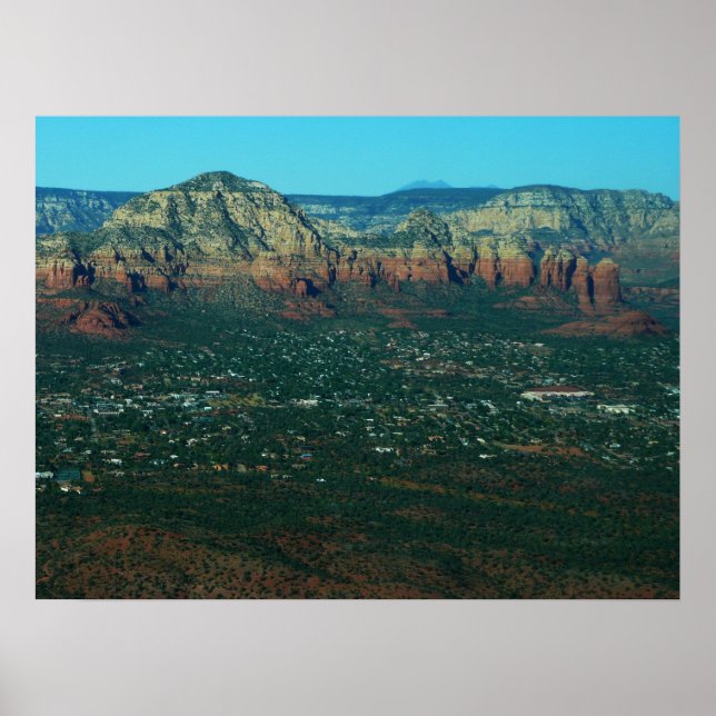 Sedona und Coffee Pot Rock aus der Luft Poster (Vorne)