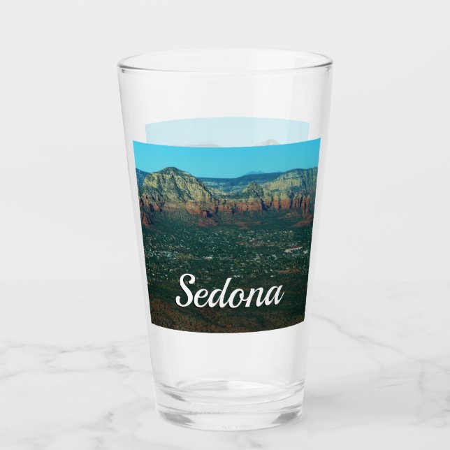 Sedona und Coffee Pot Rock von oben Glas (Vorderseite)