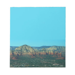 Sedona und Coffee Pot Rock von oben Notizblock