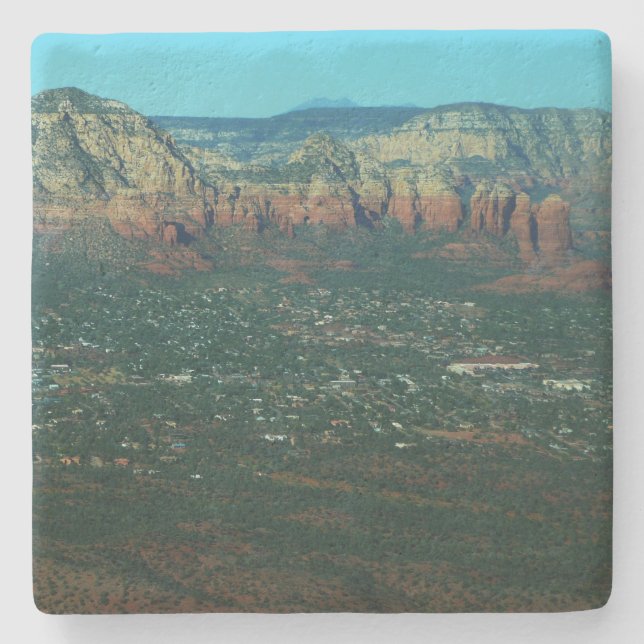 Sedona und Coffee Pot Rock von oben Steinuntersetzer (Vorderseite)