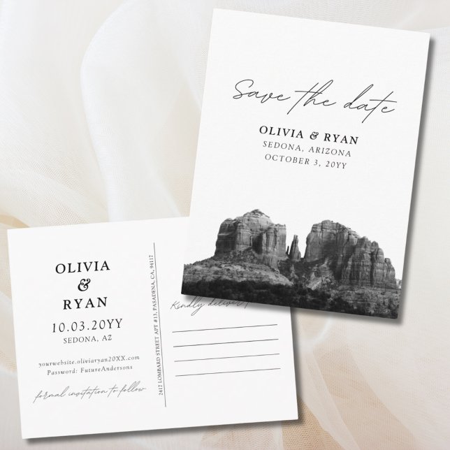 Sedona Wedding Enregistrer la date Carte postale (Sedona Wedding Save the Date Postcard)