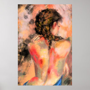 Seductive Lady Woman Body Poster Art - Malerei