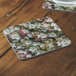 Sedum Spathulifolium Succules floral Getränkeuntersetzer