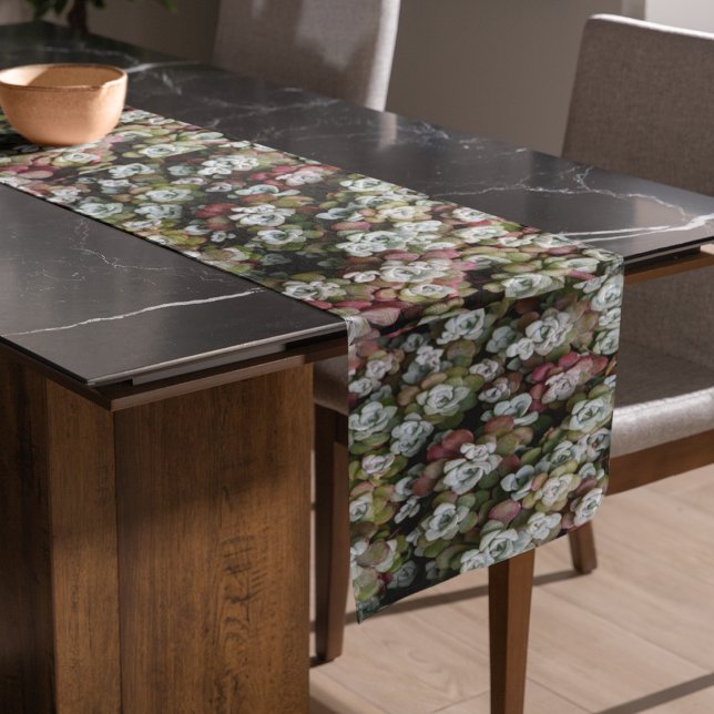 Sedum Spathulifolium Succules floral Kurzer Tischläufer (In Situ)